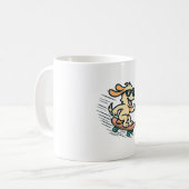 Skateboarding Hund Kaffeetasse (Vorderseite Links)