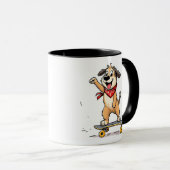 Skateboarding Hund Tasse - Spaß und spielerisches (VorderseiteRechts)