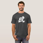 Skateboarding Hunde-Silhouette | Bulldog an Bord T-Shirt (Vorne ganz)