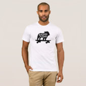 Skateboarding Hunde-Silhouette | Bulldog an Bord T-Shirt (Vorne ganz)