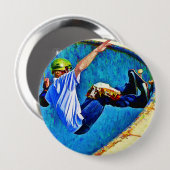 Skateboarding in der Schüssel Button (Vorne & Hinten)