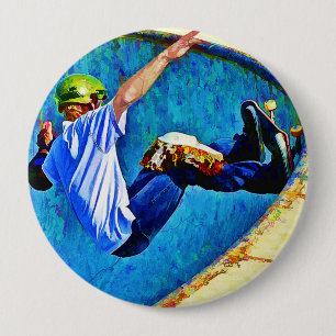 Skateboarding in der Schüssel Button