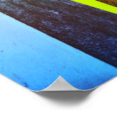 Skateboarding in Primärfarben Poster (Ecke)