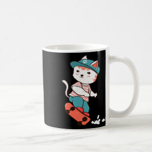 Skateboarding-Katze - Skater Skateboard - Katzenli Kaffeetasse