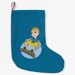 Skateboarding KinderCartoon Kleiner Weihnachtsstrumpf