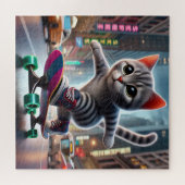 Skateboarding Kitty Puzzle (Horizontal)