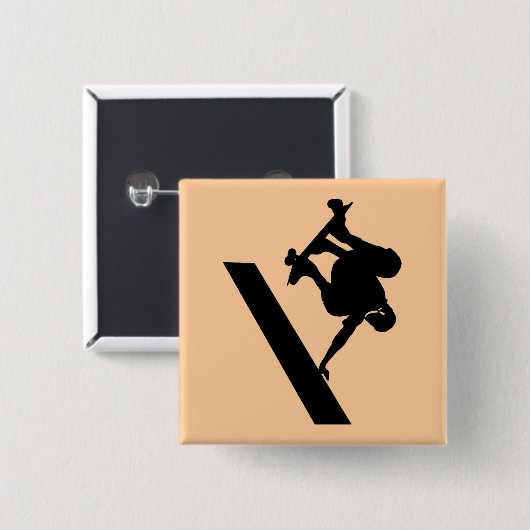 skateboarding Knopf Button (Vorne & Hinten)