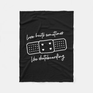 Skateboarding-Liebe-Herz-Pflaster-Sport Fleecedecke