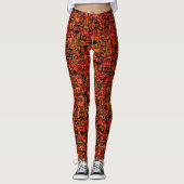 Skateboarding Lingo Orange Leggings (Vorderseite)