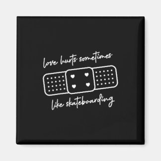 Skateboarding Love Heart Pflaster Sport Magnet