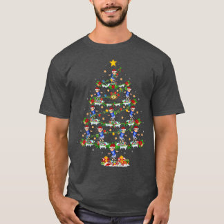 Skateboarding Lover Xmas Lights Skateboarding Chro T-Shirt