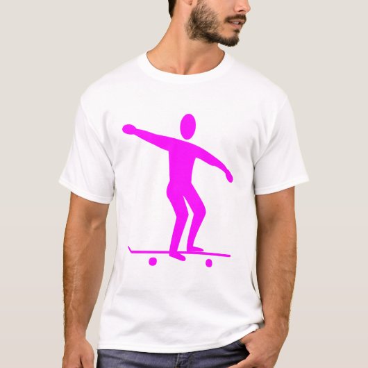 Skateboarding - Magenta T-Shirt (Vorderseite)