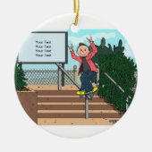Skateboarding - Mann Keramik Ornament (Vorne)