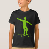 Skateboarding - Marsmensch-Grün T-Shirt (Vorderseite)