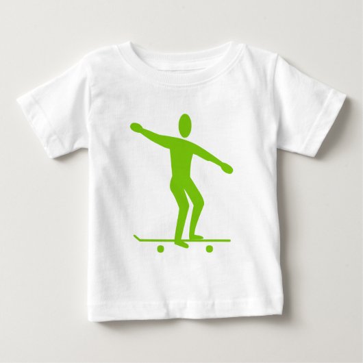 Skateboarding - Martian Green Baby T-shirt (Vorderseite)