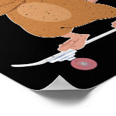 Skateboarding-Maus oder -Ratte auf Skateboard-Gesc Poster (Ecke)
