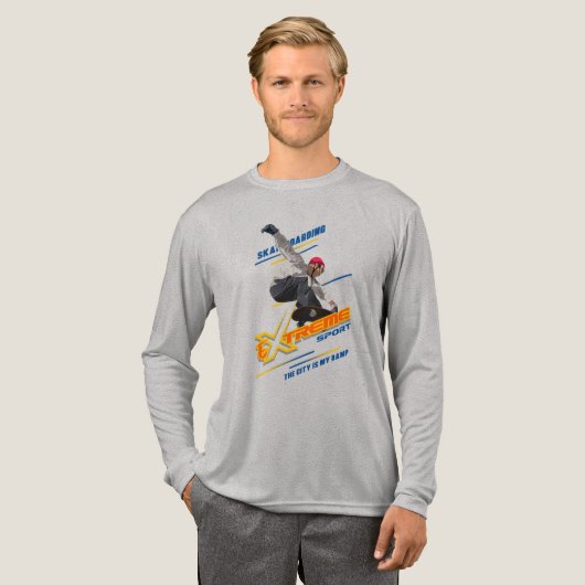Skateboarding | Men's Long Sleeve Tri-Blend Shirt (Volle Vorderseite)