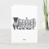 Skateboarding Mops Card (Foto) Karte (Rückseite)