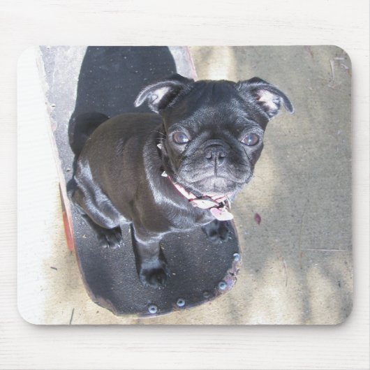Skateboarding Mops Mousepad (Foto) (Vorne)