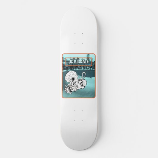 Skateboarding Octopus Skateboard (Vorderseite)