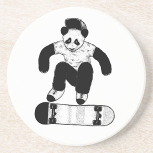Skateboarding-Panda Untersetzer