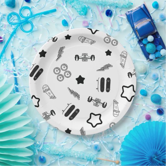 Skateboarding Party Paper Tellers 9" Pappteller (Party)