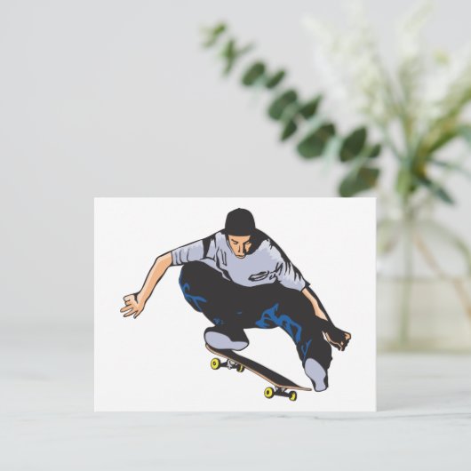 Skateboarding Postkarte (Stehend Vorderseite)
