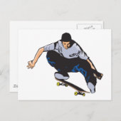 Skateboarding Postkarte (Vorne/Hinten)