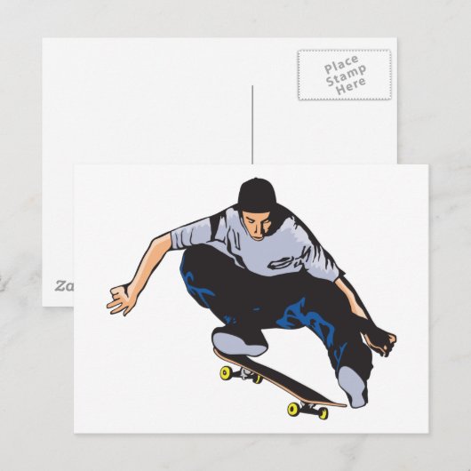 Skateboarding Postkarte (Vorne/Hinten)