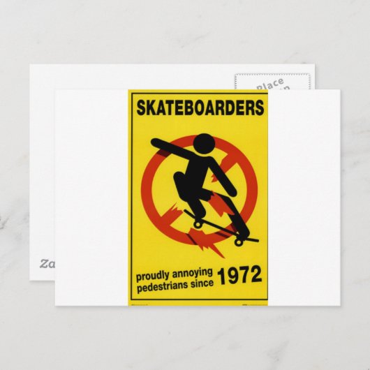 Skateboarding Postkarte (Vorne/Hinten)