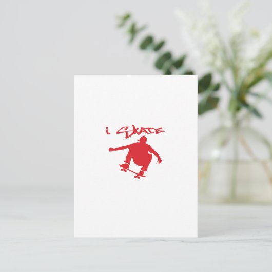 Skateboarding Postkarte (Stehend Vorderseite)