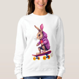 Skateboarding Rabbit Hoodie