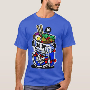 Skateboarding Ramen Noodle zurück zur Schule Anime T-Shirt