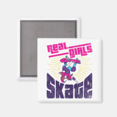 Skateboarding Real Girls Skate Magnet (Vorderseite/Rückseite)