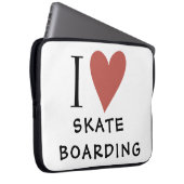 Skateboarding Red Heart Laptopschutzhülle (Vorne Rechts)