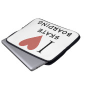 Skateboarding Red Heart Laptopschutzhülle (Vorne Knopf)