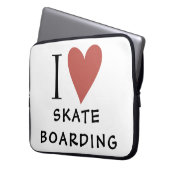Skateboarding Red Heart Laptopschutzhülle (Vorderseite Links)
