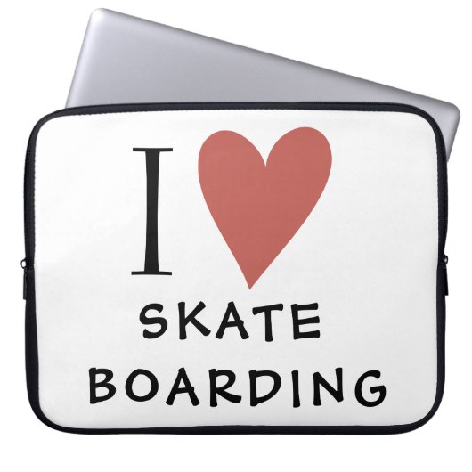 Skateboarding Red Heart Laptopschutzhülle (Vorderseite)