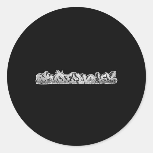 Skateboarding runder aufkleber (Vorderseite)