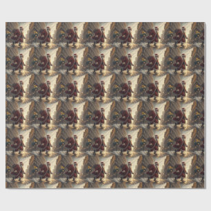 Skateboarding-Santa-Geschenkpapier Geschenkpapier