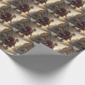 Skateboarding Santa Wrapping Paper Geschenkpapier (Ecke)