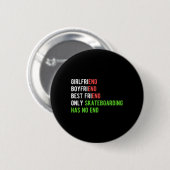 Skateboarding Skate Skater Skateboard Button (Vorne & Hinten)