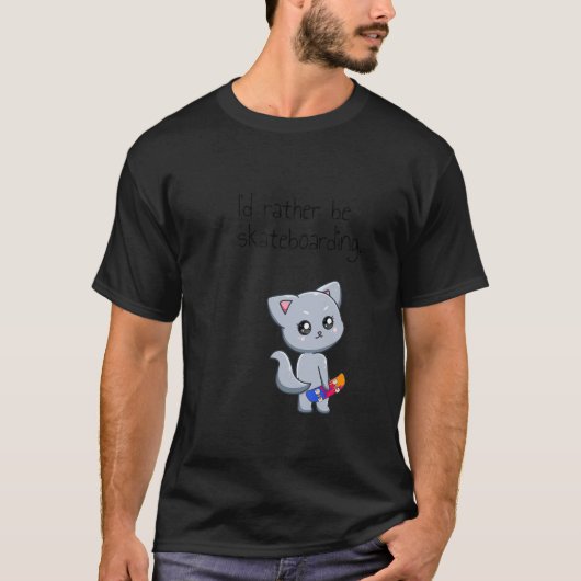Skateboarding Skateboard Cat Go Skateboarding 1 T-Shirt (Vorderseite)