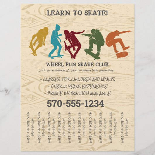 Skateboarding, Skateboarder Graphic Custom Flyer (Vorne)