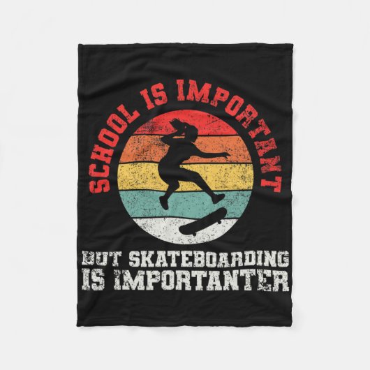 Skateboarding Skateboarder Skateboard 1  Fleecedecke (Vorderseite)