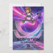 Skateboarding | Skater Birthday Party Einladung (Vorderseite)