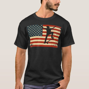 Skateboarding Skater Skate Board American Flag T-S T-Shirt