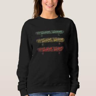 Skateboarding Skater Vintage Graphic Skateboard Sweatshirt