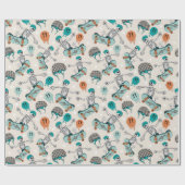 Skateboarding Skelett Party Wrapping Paper Geschenkpapier (Flach)