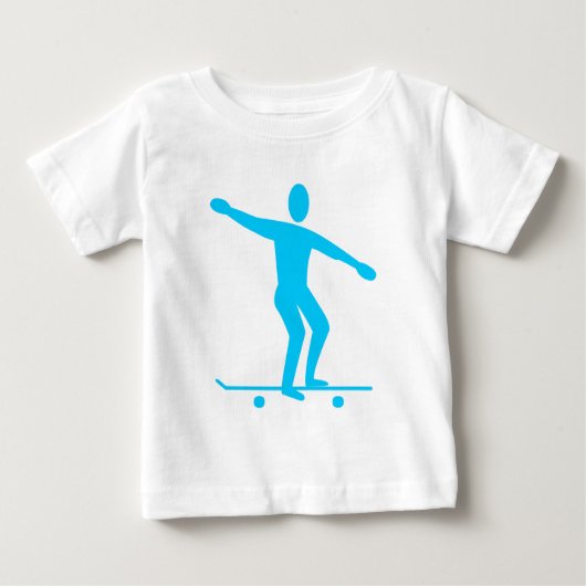 Skateboarding - Sky Blue Baby T-shirt (Vorderseite)